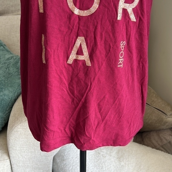 Victoria Secret Women’s Red Sport Glitter Graphic Tank Top Sz M - Picture 3 of 9